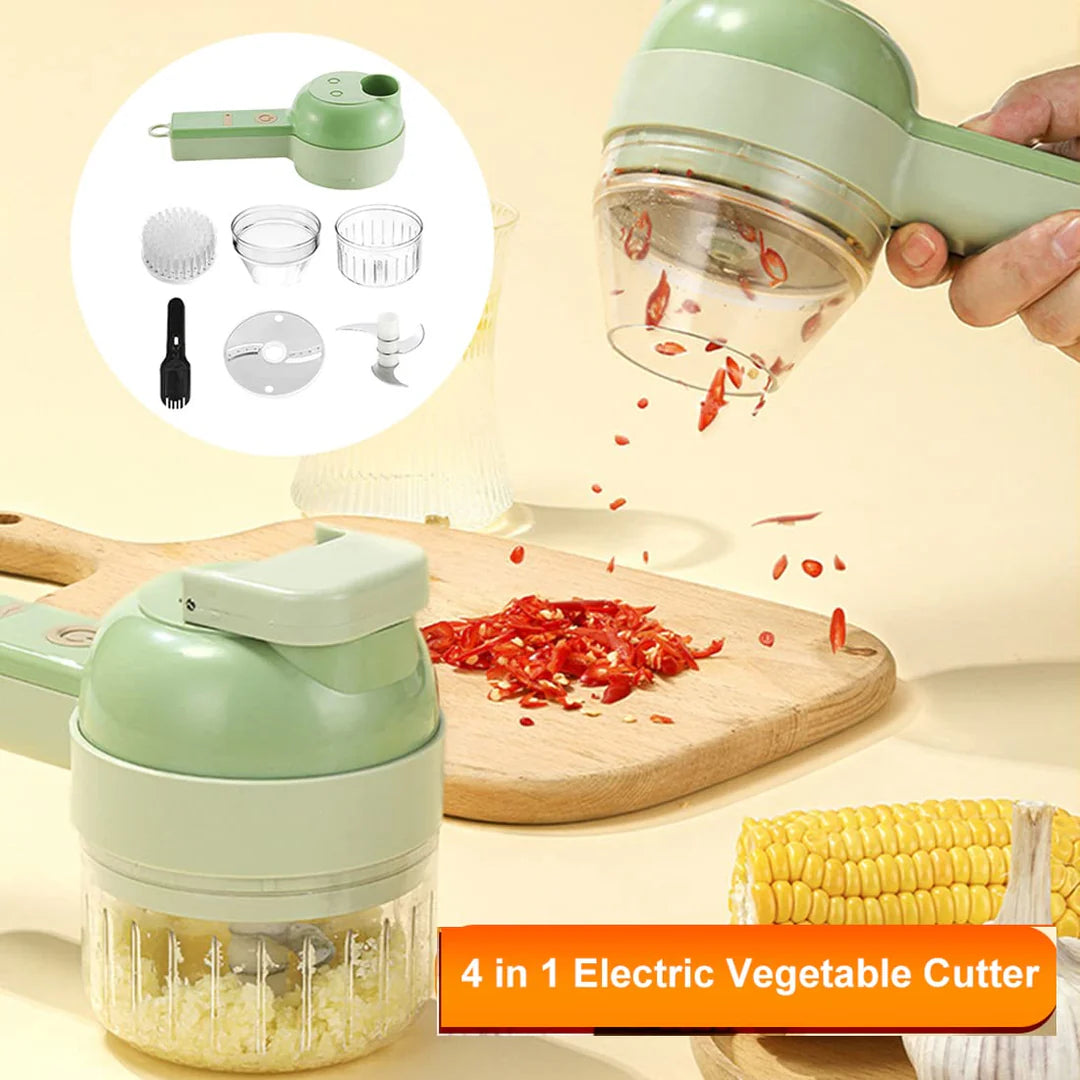 4 in 1 Portable Electric Vegetable Cutterā¢!