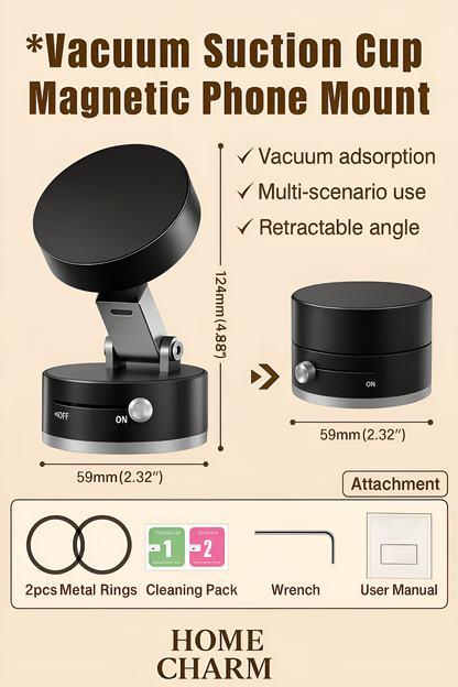 Vacuum Magnetic™. | Suction Phone Holder.